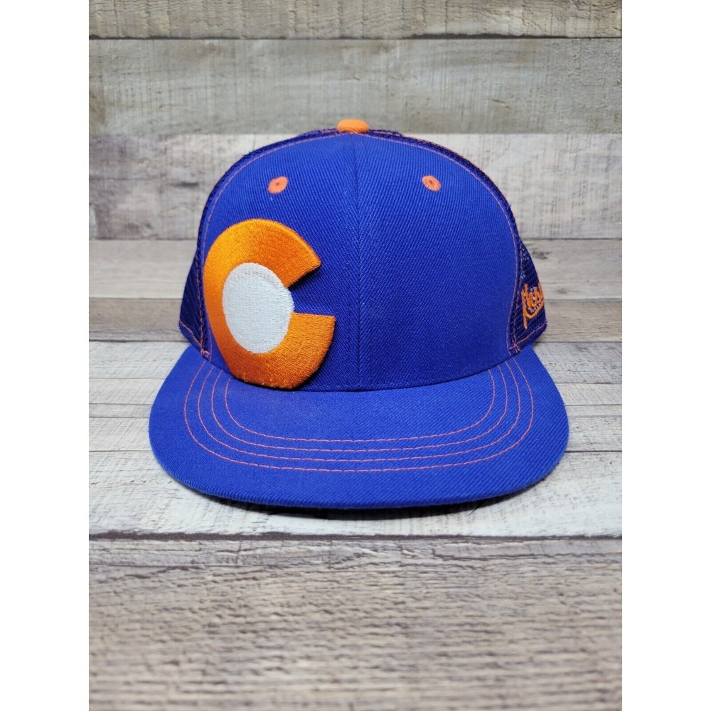 Aksels Colorado Trucker Hat Snapback Hat Uni-sex OSFM Blue/Orange